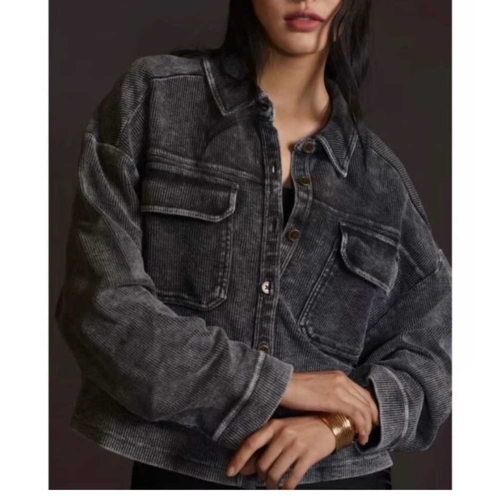 Anthropologie Pilcro Washed Black Jacket